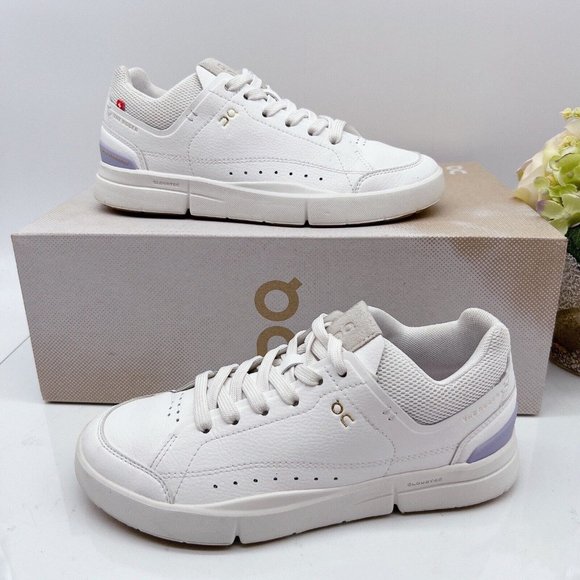 On Cloud ROGER Centre Court Tennis Running Shoe White/ Lavender Leather Wms US 6 - Picture 2 of 11